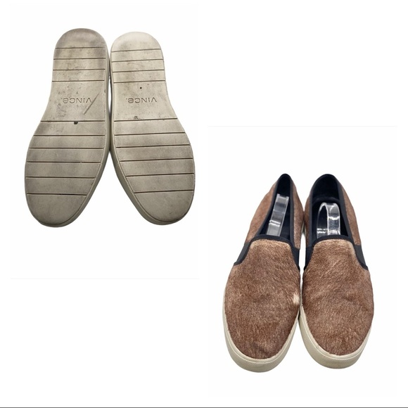 VINCE GUC Berlin Brown Calf Half Slip On Sneakers - Picture 3 of 14
